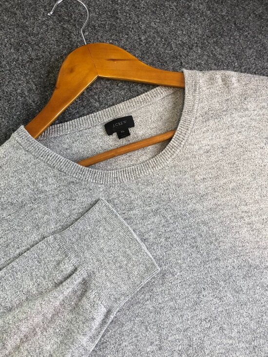 J. Crew Other - J Crew Sweater Mens Extra Large Gray Crew Neck Long Sweatshirt Cotton